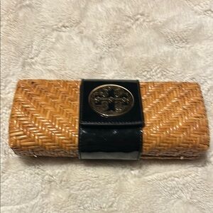 Tory Burch Tan and Black Clutch